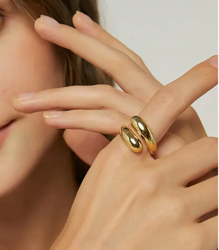 Gold Duo Ring