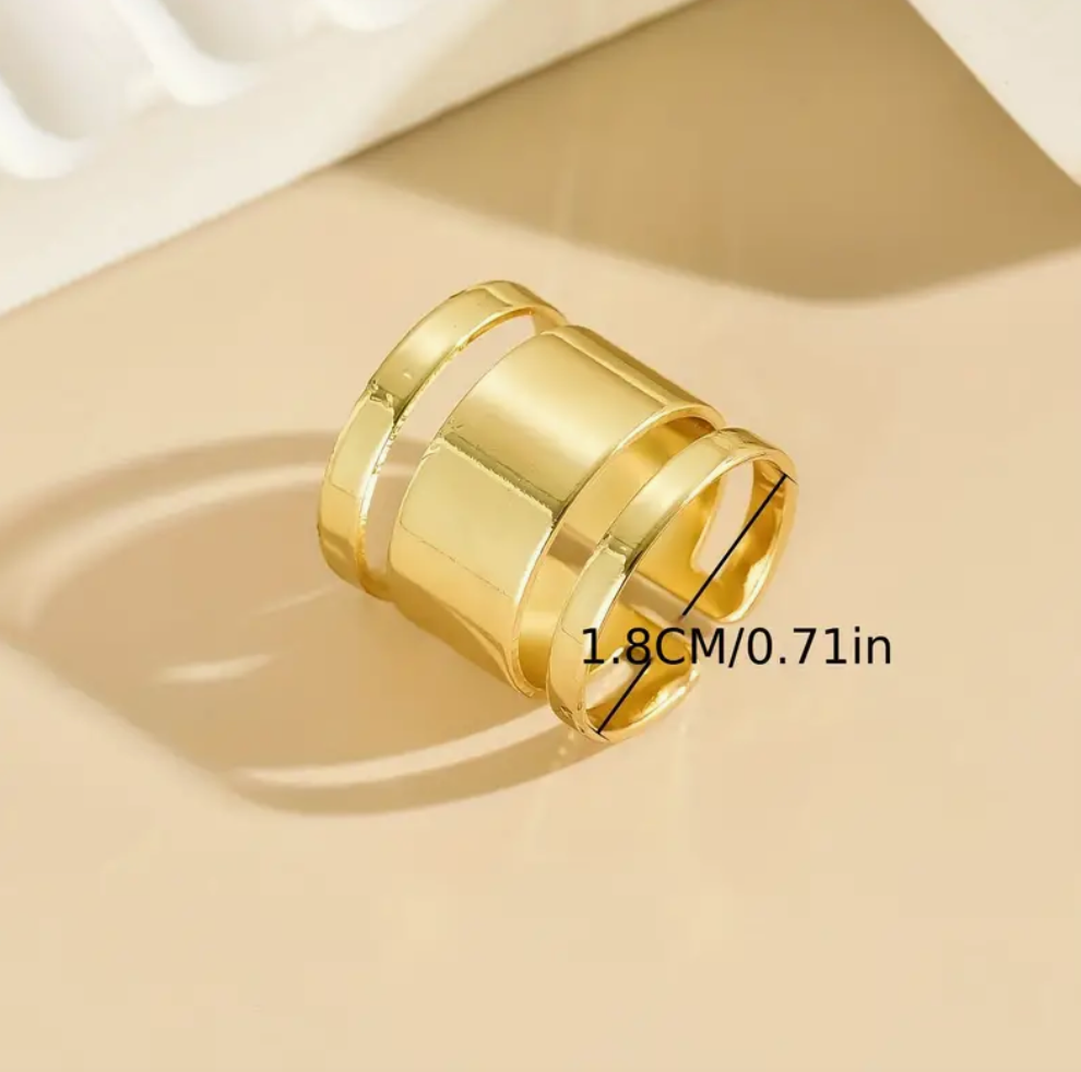 Gold Wide Band Ring