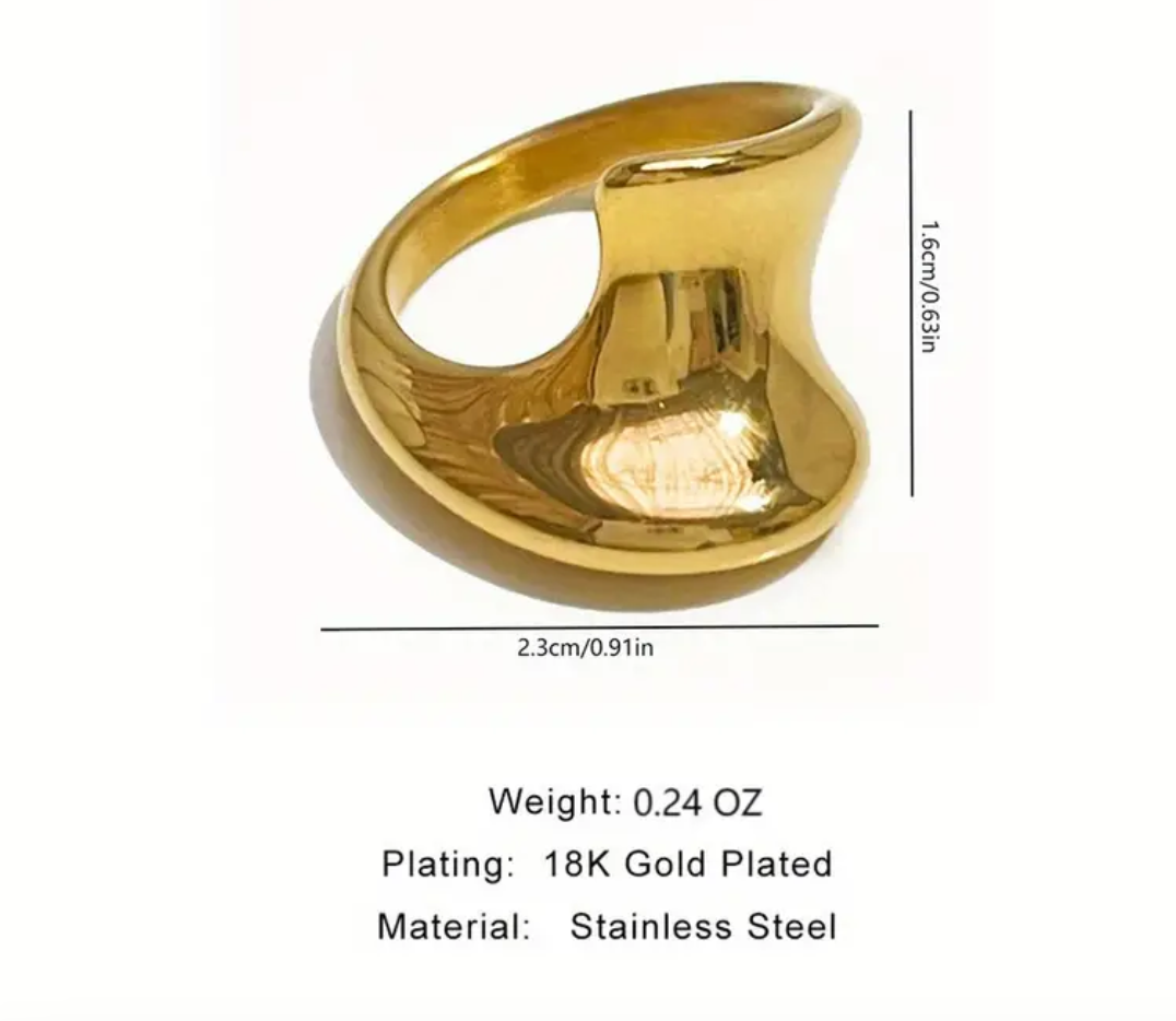 Uneven Gold Ring