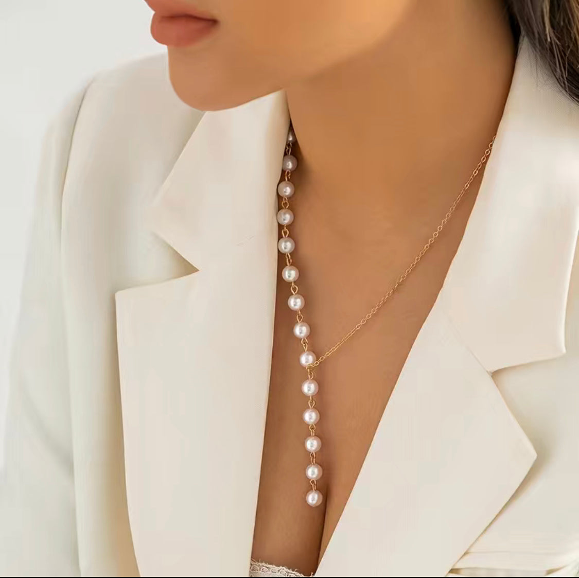 Long Pearl Necklace