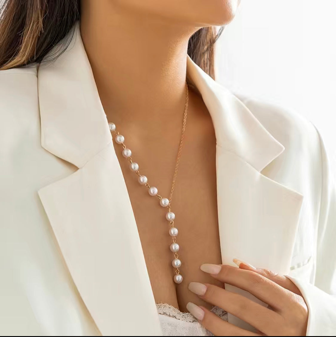 Long Pearl Necklace