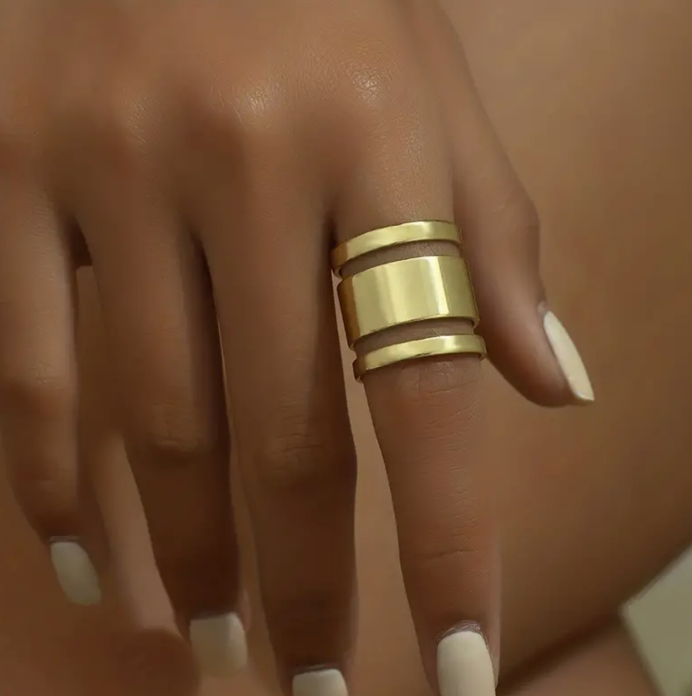 Gold Wide Band Ring