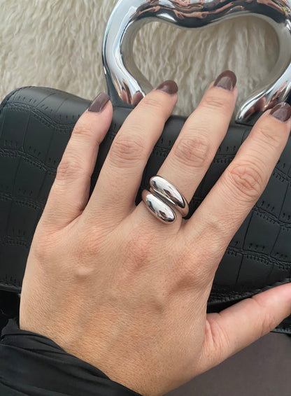 Silver Duo Ring